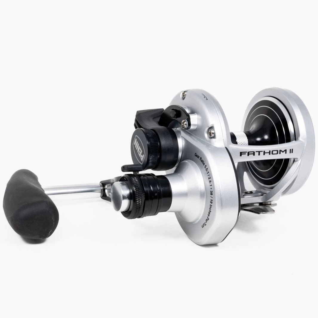 Conventional Reels Penn Fathom II 2-Speed Lever Drag Reels