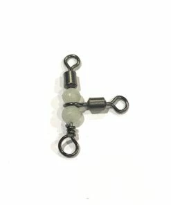 Swivels Tsunami Rolling T Swivel With Glow Beads